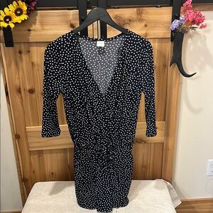 Kaileigh Polka Dot Navy and White Romper